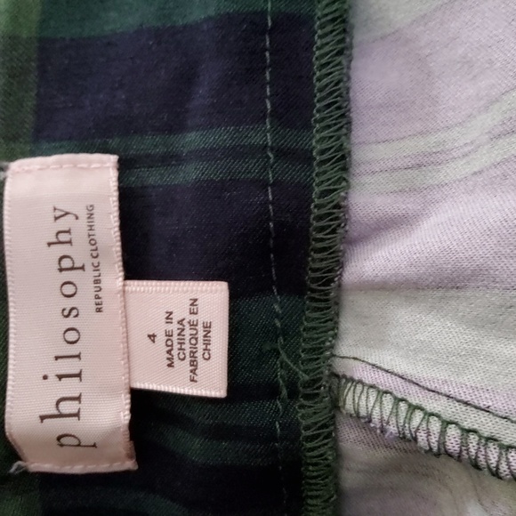 Philosphy Green and Black Plaid Jeggings Size 4 - Picture 5 of 7